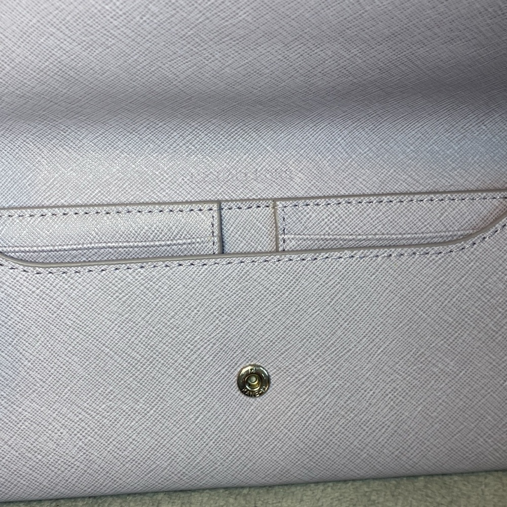 💜MICHAEL KORS💜Juliana Lilac Animal Print Large Flap Wallet/NWOT - Picture 12 of 12